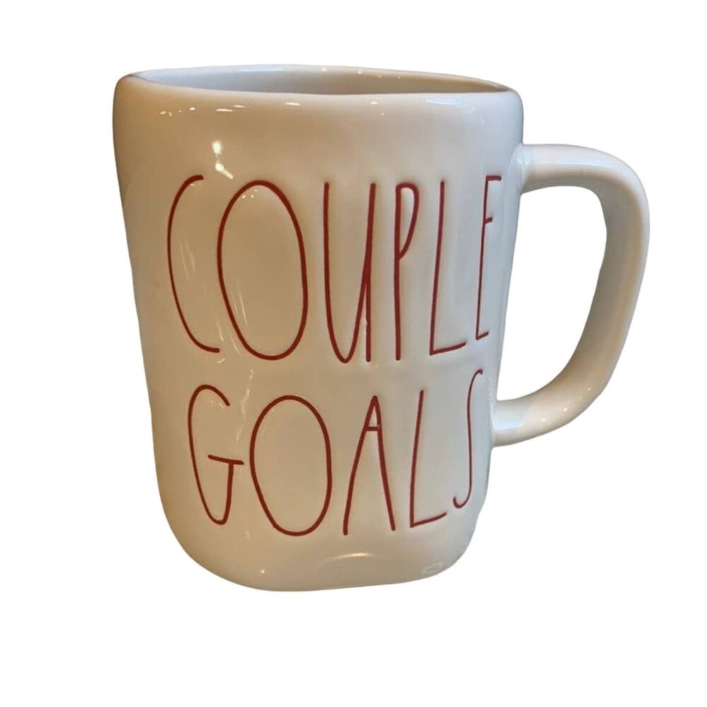 Pair of Rae Dunn “Couple Goals” large coffee mugs